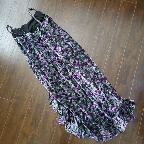 The Wolf Gang Rhapsody Asymmetrical Velvet Dress Women L Whimsygoth Y2K Designer - Picture 4 of 11